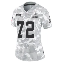 Cleveland Browns Women's Limited Arctic Camo 2024 Salute to Service Jersey (72 Geron Christian)