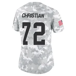 Cleveland Browns Women's Limited Arctic Camo 2024 Salute to Service Jersey (72 Geron Christian)