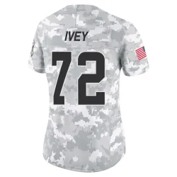 Cleveland Browns Women's Limited Arctic Camo 2024 Salute to Service Jersey (72 Jason Ivey)
