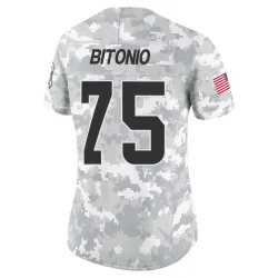 Cleveland Browns Women's Limited Arctic Camo 2024 Salute to Service Jersey (75 Joel Bitonio)