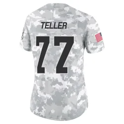 Cleveland Browns Women's Limited Arctic Camo 2024 Salute to Service Jersey (77 Wyatt Teller)