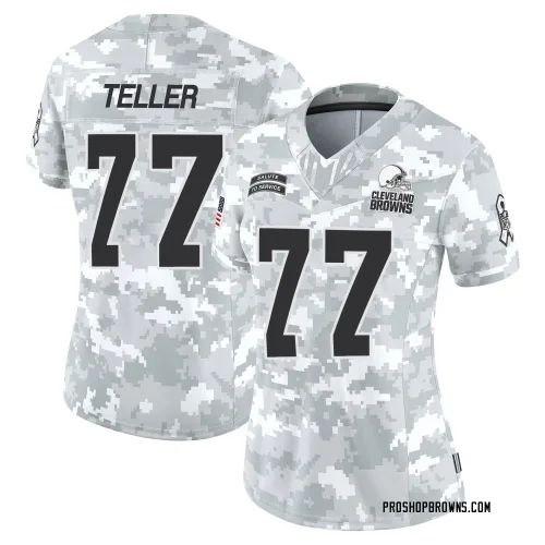 Cleveland Browns Women's Limited Arctic Camo 2024 Salute to Service Jersey (77 Wyatt Teller)