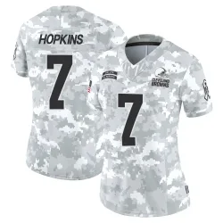Cleveland Browns Women's Limited Arctic Camo 2024 Salute to Service Jersey (7 Dustin Hopkins)