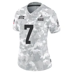Cleveland Browns Women's Limited Arctic Camo 2024 Salute to Service Jersey (7 Dustin Hopkins)
