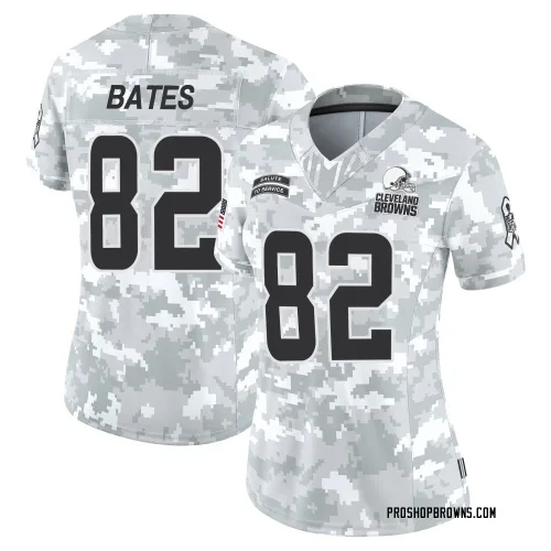Cleveland Browns Women's Limited Arctic Camo 2024 Salute to Service Jersey (82 Brenden Bates)