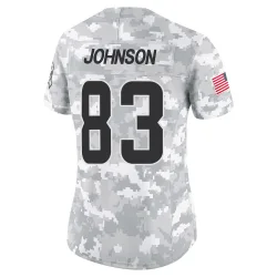 Cleveland Browns Women's Limited Arctic Camo 2024 Salute to Service Jersey (83 Kisean Johnson)
