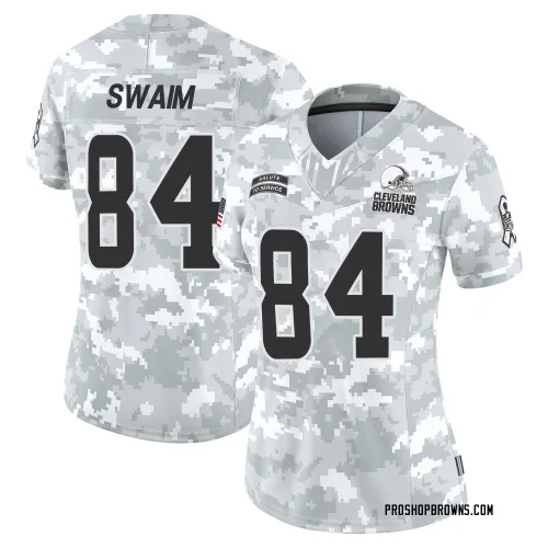 Cleveland Browns Women's Limited Arctic Camo 2024 Salute to Service Jersey (84 Geoff Swaim)