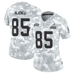 Cleveland Browns Women's Limited Arctic Camo 2024 Salute to Service Jersey (85 David Njoku)