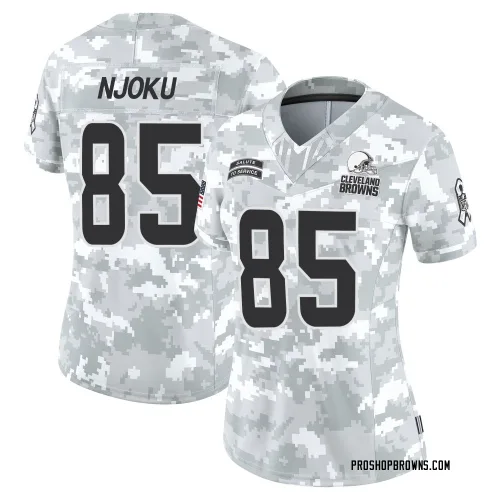 Cleveland Browns Women's Limited Arctic Camo 2024 Salute to Service Jersey (85 David Njoku)