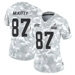 Cleveland Browns Women's Limited Arctic Camo 2024 Salute to Service Jersey (87 Tre' McKitty)