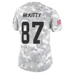 Cleveland Browns Women's Limited Arctic Camo 2024 Salute to Service Jersey (87 Tre' McKitty)