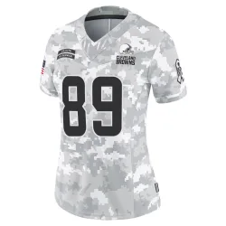 Cleveland Browns Women's Limited Arctic Camo 2024 Salute to Service Jersey (89 Kaden Davis)
