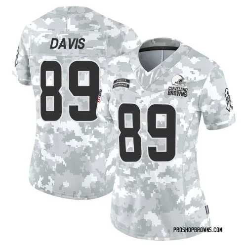 Cleveland Browns Women's Limited Arctic Camo 2024 Salute to Service Jersey (89 Kaden Davis)