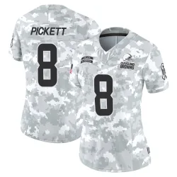 Cleveland Browns Women's Limited Arctic Camo 2024 Salute to Service Jersey (8 Kenny Pickett)