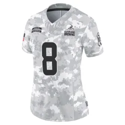 Cleveland Browns Women's Limited Arctic Camo 2024 Salute to Service Jersey (8 Kenny Pickett)