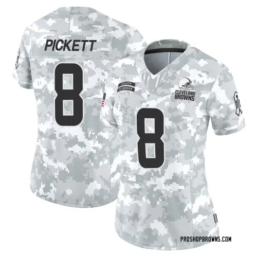 Cleveland Browns Women's Limited Arctic Camo 2024 Salute to Service Jersey (8 Kenny Pickett)