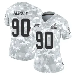 Cleveland Browns Women's Limited Arctic Camo 2024 Salute to Service Jersey (90 Maurice Hurst II)