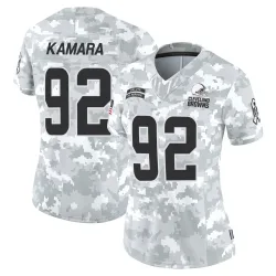 Cleveland Browns Women's Limited Arctic Camo 2024 Salute to Service Jersey (92 Sam Kamara)