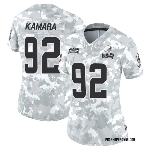 Cleveland Browns Women's Limited Arctic Camo 2024 Salute to Service Jersey (92 Sam Kamara)