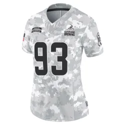Cleveland Browns Women's Limited Arctic Camo 2024 Salute to Service Jersey (93 Shelby Harris)