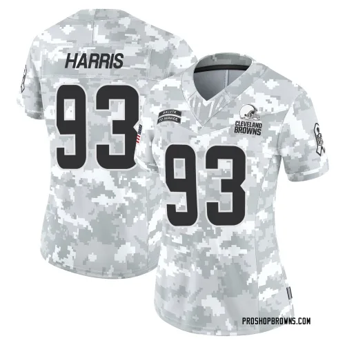 Cleveland Browns Women's Limited Arctic Camo 2024 Salute to Service Jersey (93 Shelby Harris)