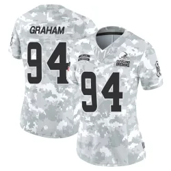 Cleveland Browns Women's Limited Arctic Camo 2024 Salute to Service Jersey (94 Mason Graham)