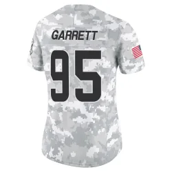 Cleveland Browns Women's Limited Arctic Camo 2024 Salute to Service Jersey (95 Myles Garrett)