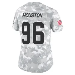 Cleveland Browns Women's Limited Arctic Camo 2024 Salute to Service Jersey (96 James Houston)