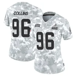 Cleveland Browns Women's Limited Arctic Camo 2024 Salute to Service Jersey (96 Maliek Collins)