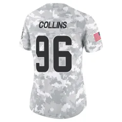 Cleveland Browns Women's Limited Arctic Camo 2024 Salute to Service Jersey (96 Maliek Collins)