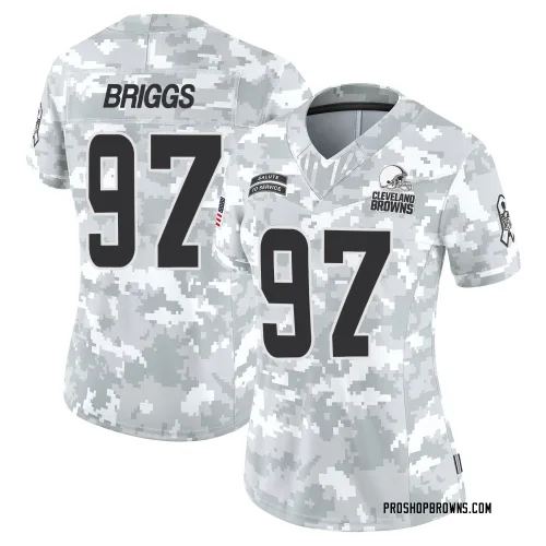 Cleveland Browns Women's Limited Arctic Camo 2024 Salute to Service Jersey (97 Jowon Briggs)