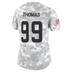 Cleveland Browns Women's Limited Arctic Camo 2024 Salute to Service Jersey (99 Cameron Thomas)