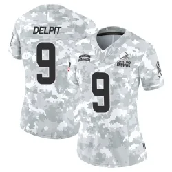 Cleveland Browns Women's Limited Arctic Camo 2024 Salute to Service Jersey (9 Grant Delpit)