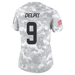 Cleveland Browns Women's Limited Arctic Camo 2024 Salute to Service Jersey (9 Grant Delpit)