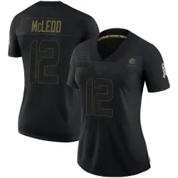 Cleveland Browns Women's Limited Black 2020 Salute To Service Jersey (12 Rodney McLeod Jr.)