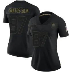Cleveland Browns Women's Limited Black 2020 Salute To Service Jersey (87 Marcus Santos-Silva)