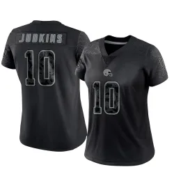 Cleveland Browns Women's Limited Black Reflective Jersey (10 Quinshon Judkins)