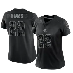 Cleveland Browns Women's Limited Black Reflective Jersey (22 Nyheim Hines)