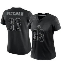 Cleveland Browns Women's Limited Black Reflective Jersey (33 Ronnie Hickman)