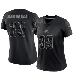 Cleveland Browns Women's Limited Black Reflective Jersey (39 Ahmani Marshall)