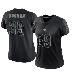 Cleveland Browns Women's Limited Black Reflective Jersey (39 Khaleke Hudson)