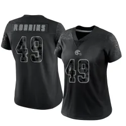 Cleveland Browns Women's Limited Black Reflective Jersey (49 Aidan Robbins)