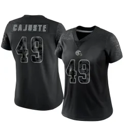 Cleveland Browns Women's Limited Black Reflective Jersey (49 Devon Cajuste)