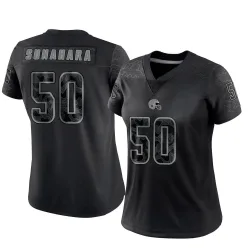 Cleveland Browns Women's Limited Black Reflective Jersey (50 Rex Sunahara)