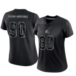 Cleveland Browns Women's Limited Black Reflective Jersey (90 Joe Tryon-Shoyinka)
