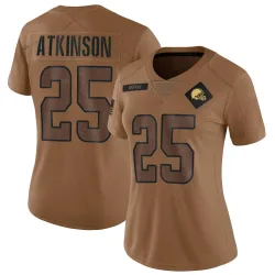 Cleveland Browns Women's Limited Brown 2023 Salute To Service Jersey (25 George Atkinson)