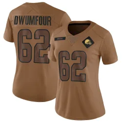 Cleveland Browns Women's Limited Brown 2023 Salute To Service Jersey (62 Michael Dwumfour)
