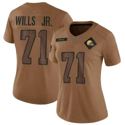 Cleveland Browns Women's Limited Brown 2023 Salute To Service Jersey (71 Jedrick Wills Jr.)