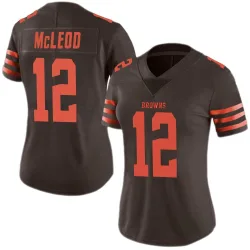 Cleveland Browns Women's Limited Brown Color Rush Jersey (12 Rodney McLeod Jr.)