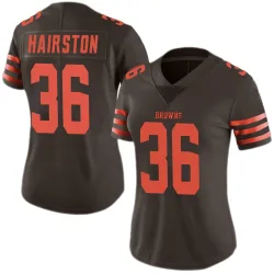 Cleveland Browns Women's Limited Brown Color Rush Jersey (36 Troy Hairston)